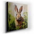 Serene Rabbit in Lush Greenery - Nature Canvas Wall Art