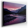 Serene Riverbed at Sunset - Tranquil Canvas Wall Art