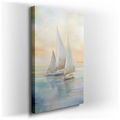Serene Sailboats at Sunset - Pastel Canvas Wall Art