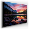 Serene Sunset Over Majestic Rocks - Tranquil Canvas Wall Art