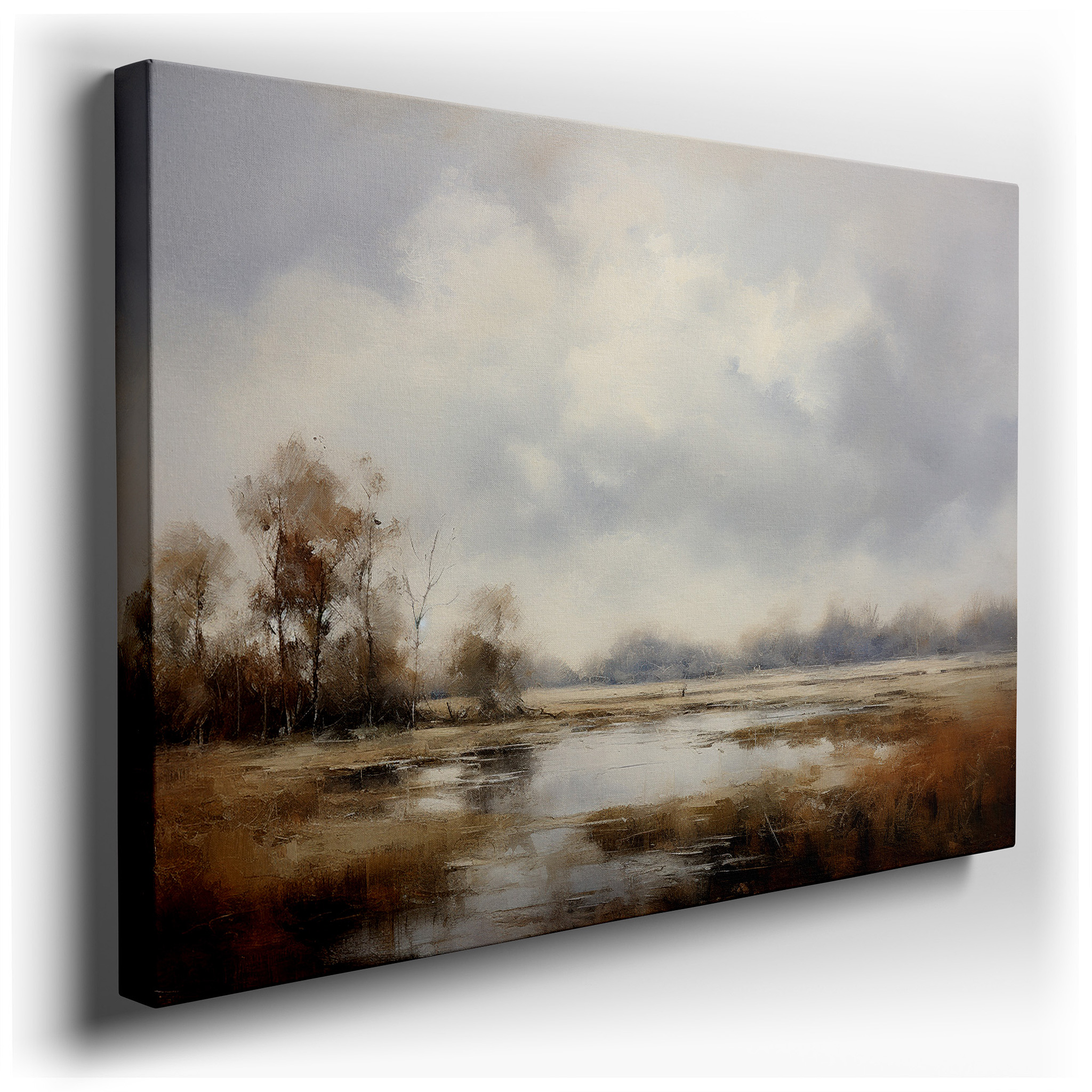 Serene Waterscape with Gentle Pastel Skies Large Wall Art, Canvas Wall Art, Wall Decor for Office, Bedroom, and Living