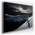 Skier in Action - Dynamic Winter Canvas Wall Art