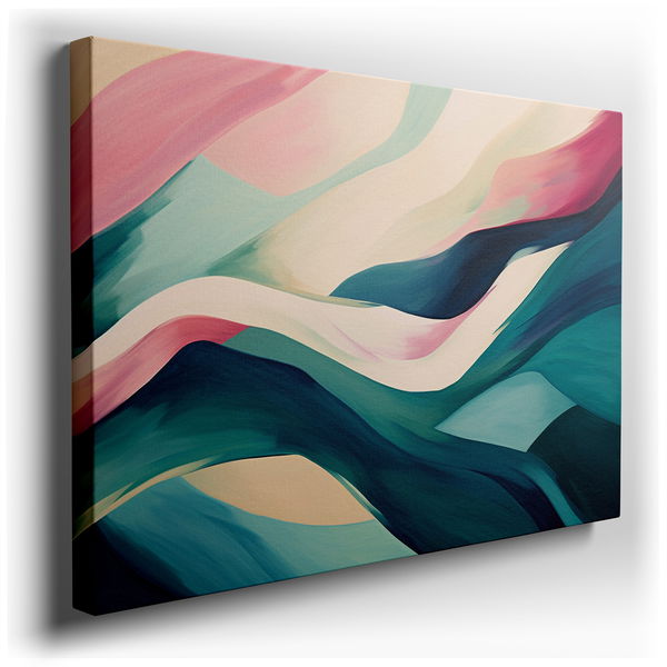 Soft Abstract Waves - Large Canvas Wall Art