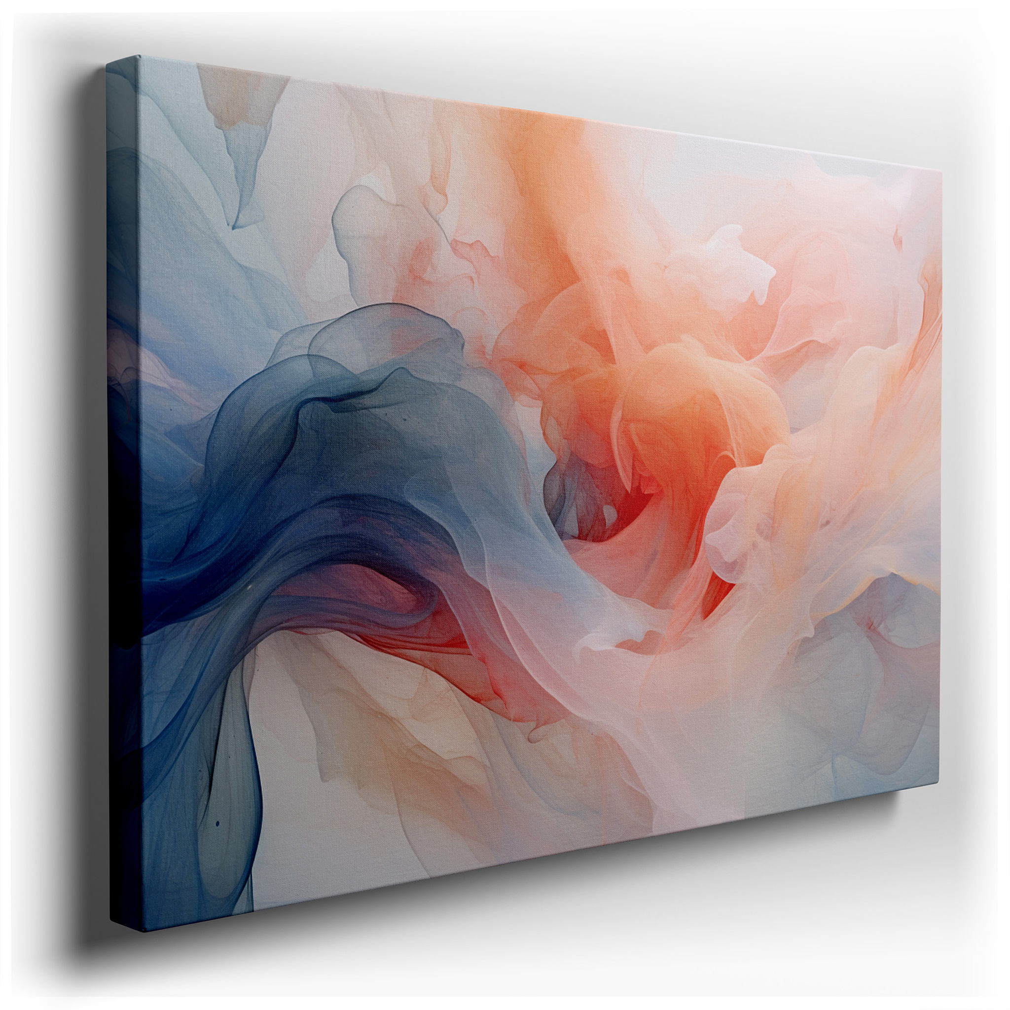 Soft Colors and Ethereal Textures Symphony: Soothing Large Wall Art for Bedrooms and Offices wrapped canvas - main
