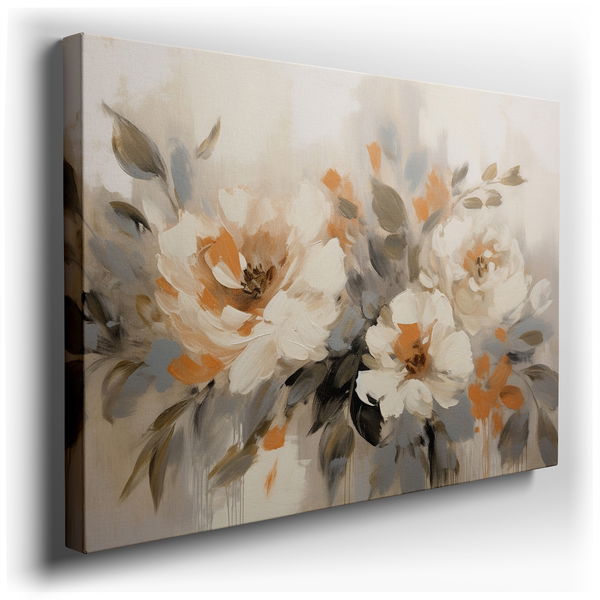 Soft-Hued Flower Sanctuary Wall Art for Office & Bedroom