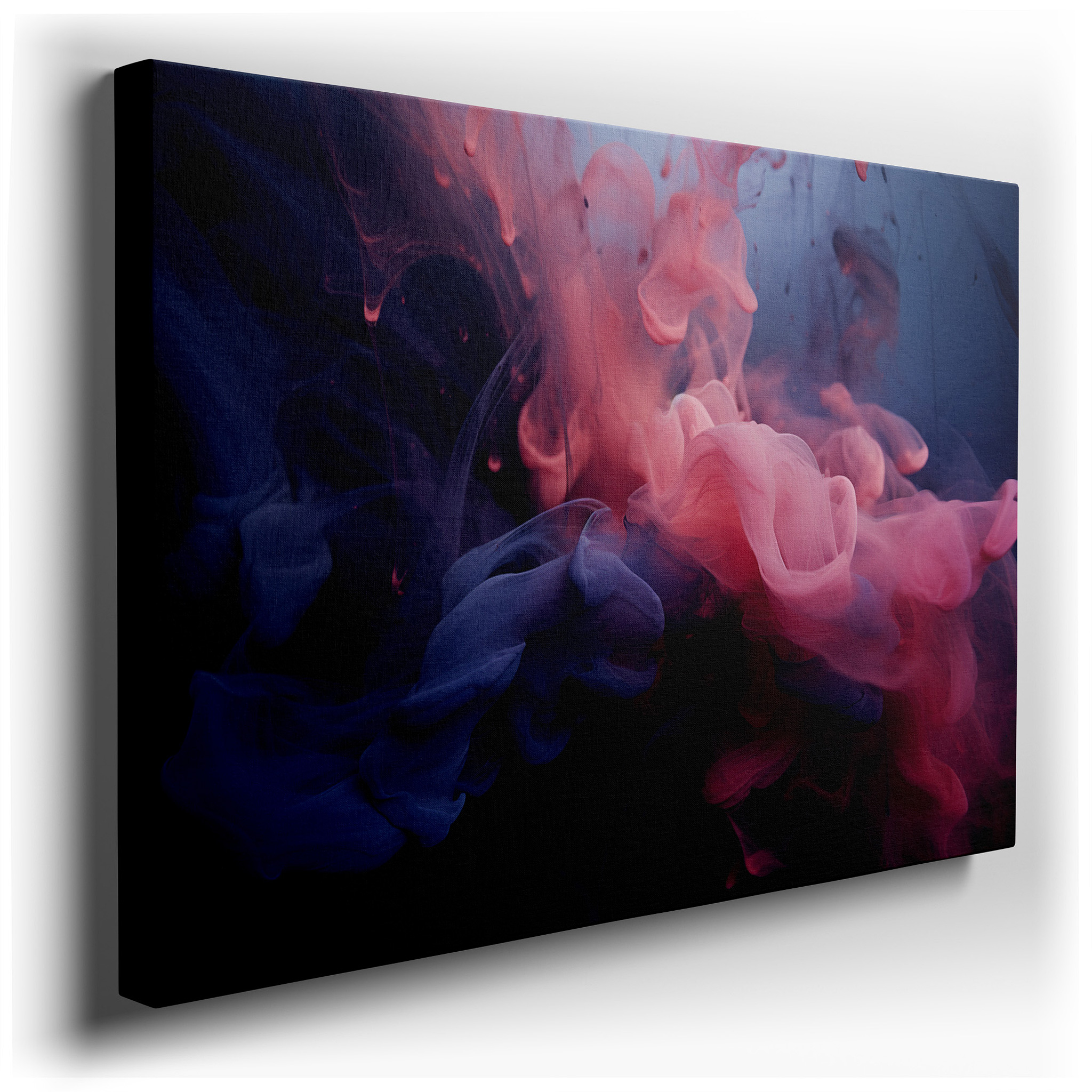 Soft Pink and Blue Dreamlike Clouds, Serene Sky Dance Large Canvas Wall Art for Office, Bedroom, and Living Room Decor