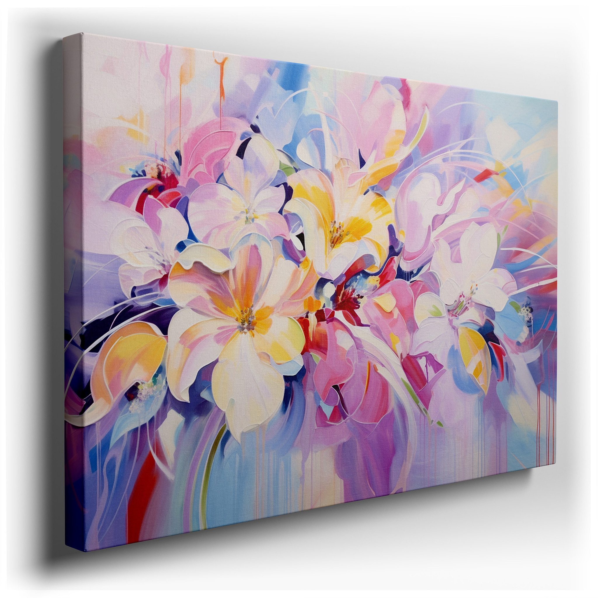 Soothing Pastel Wall Art Celebrating Nature's Fleeting Beauty - Large Canvas for Home and Office Decor wrapped canvas -