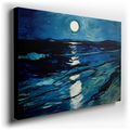 Starry Night Over the Ocean - Impressionist Canvas Wall Art