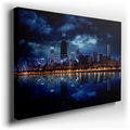 Stormy Evening in Chicago - Oil on Canvas Wall Art