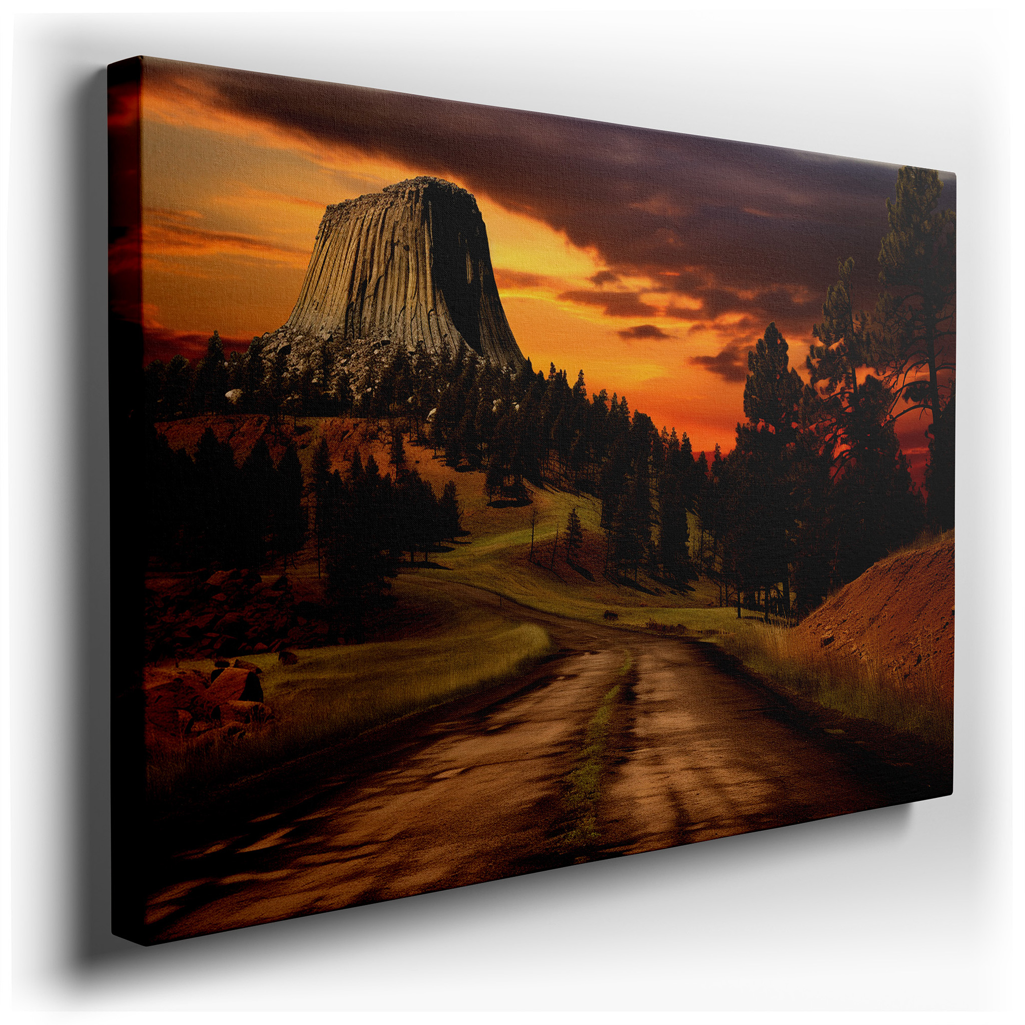 Stunning Rock Formation and Sunset Sky Large Wall Art, Canvas Wall Art, Wall Decor for Office, Bedroom, and Living Room