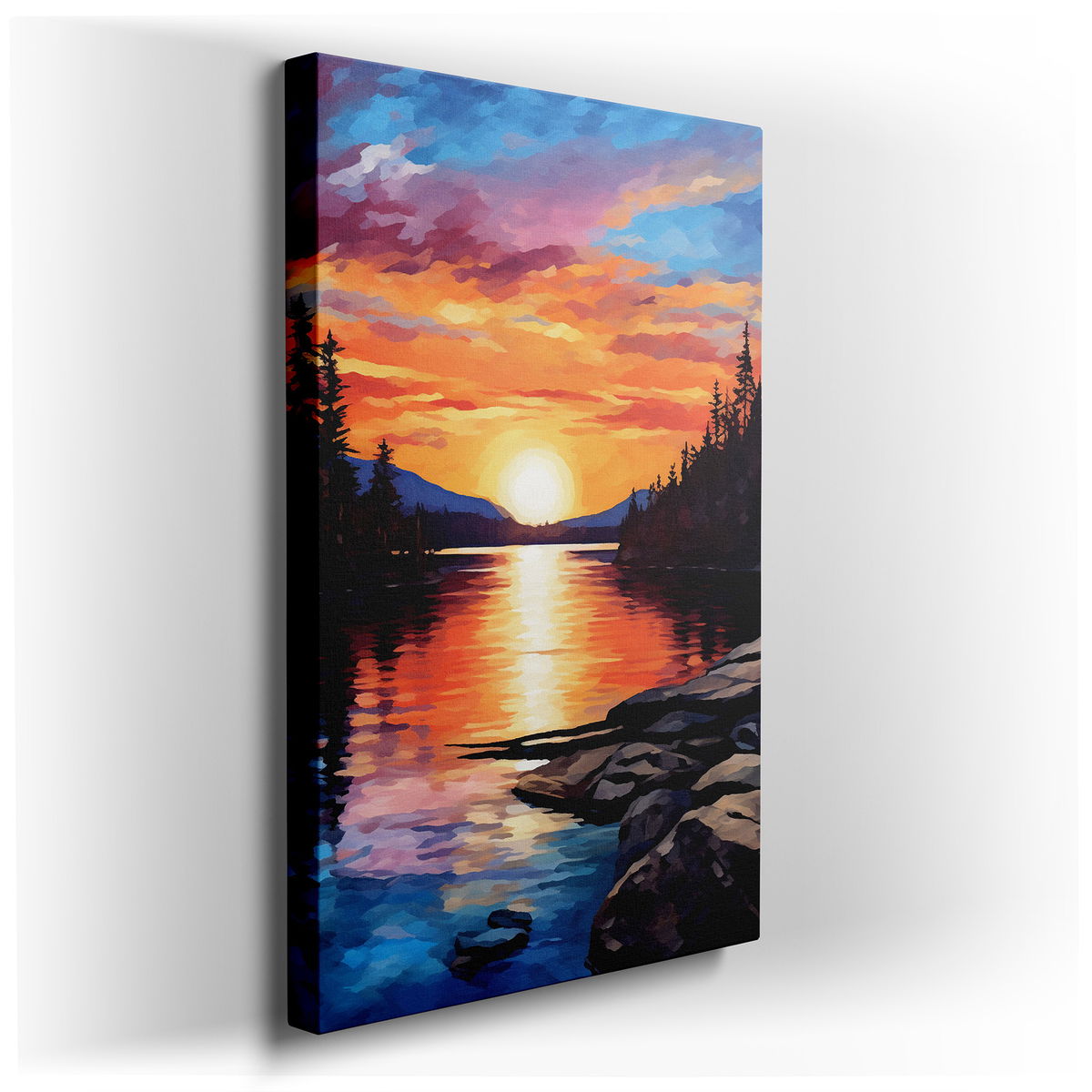 Sunset Serenity Canvas Print for Bedroom and Office