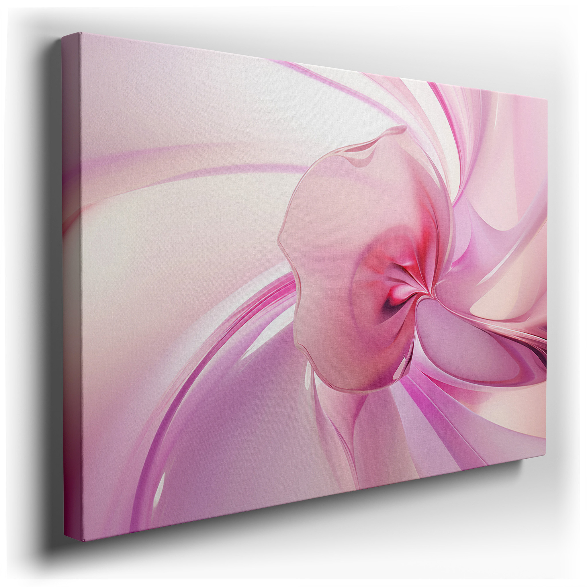 Swirling Pink Petals in Constant Motion: A Modern Masterpiece of Change and Fleeting Beauty - Large Wall Art, Canvas