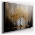 Timeless Beauty of Golden Tree - Elegant Art - Canvas Wall Art