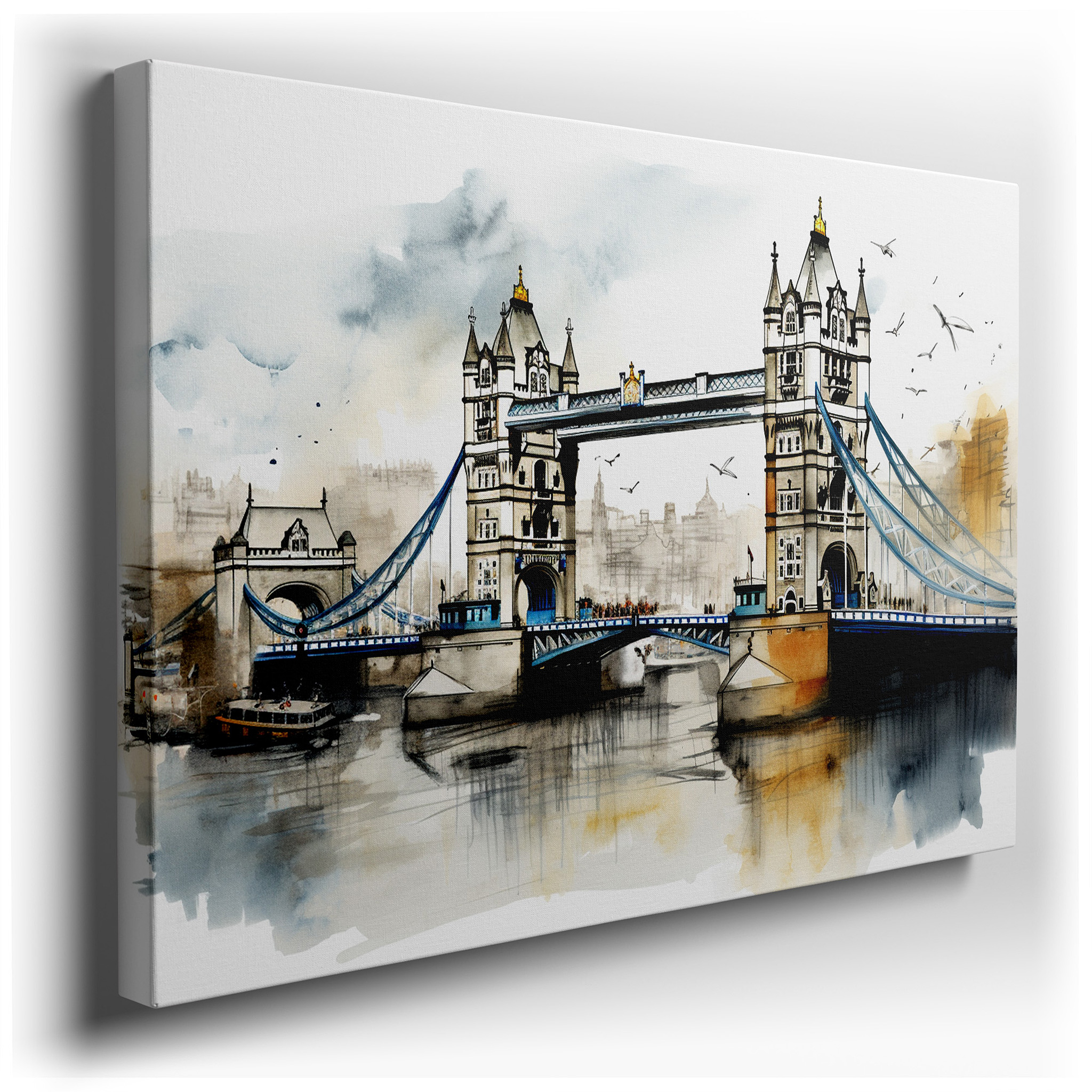 Tower Bridge Wall Art for Office: A Victorian Gothic Masterpiece and a Tribute to London's History - Large Canvas Wall