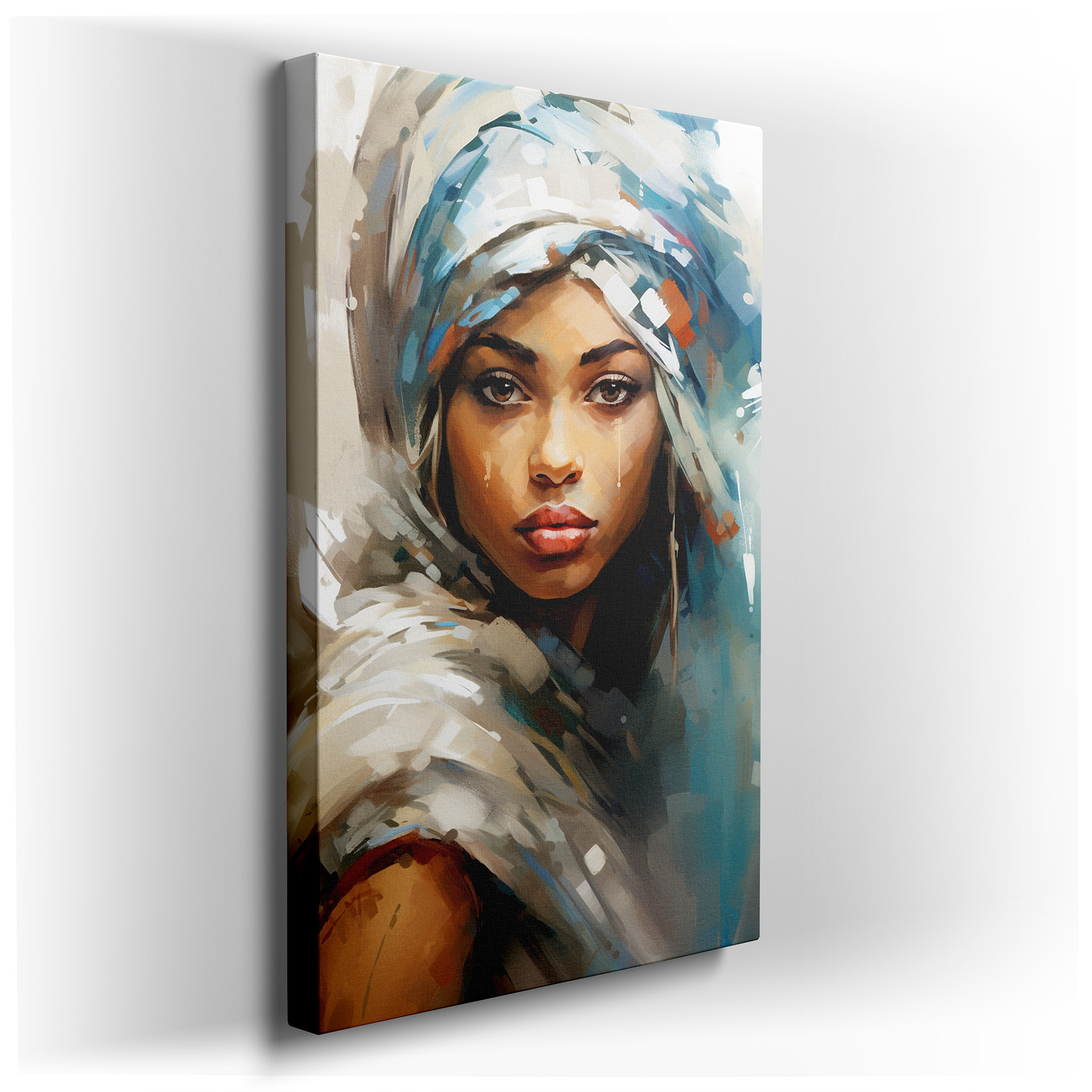 Traditional Elegance: Celebrating Feminine Strength and Cultural Identity - Large Wall Art, Canvas Wall Art, Wall
