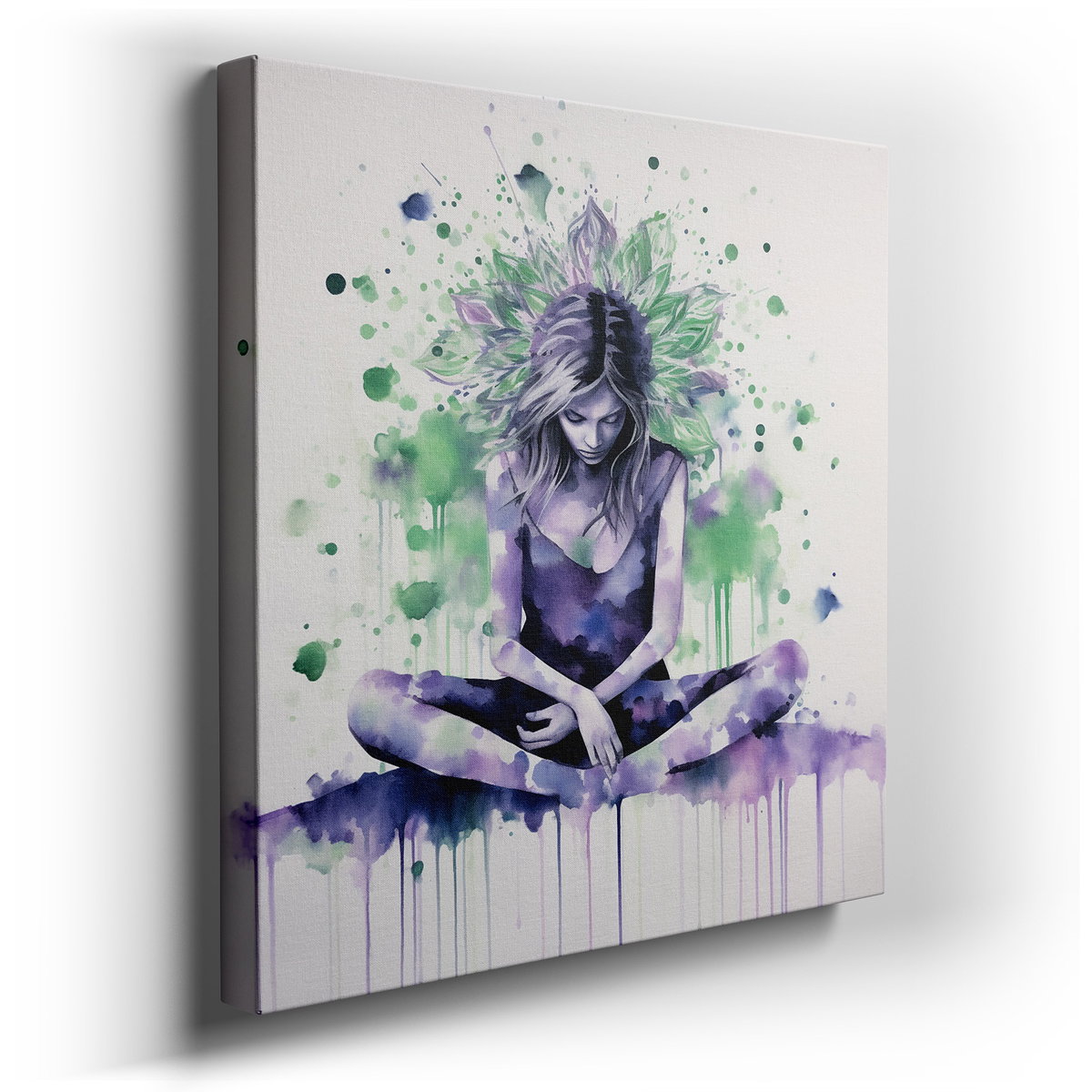 Tranquil Chaos Watercolor Canvas Art