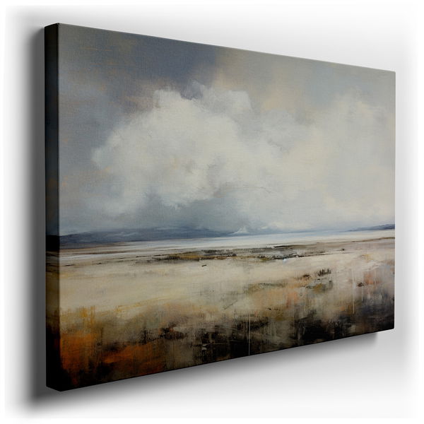 Tranquil Landscape with Soft Clouds Canvas Art