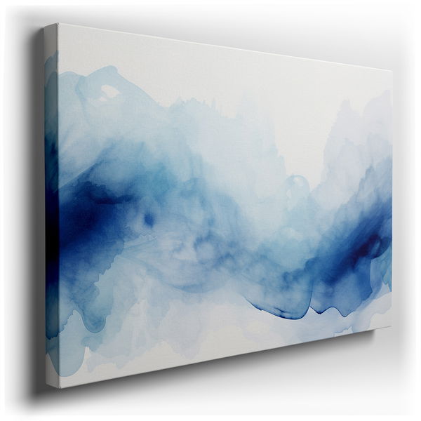 Tranquil Tides - Serene Blue Canvas Wall Art