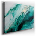 Tranquil Turquoise Waves - Abstract Canvas Wall Art
