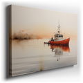 Tranquil Watercolor Boat - Minimalist Canvas Wall Art