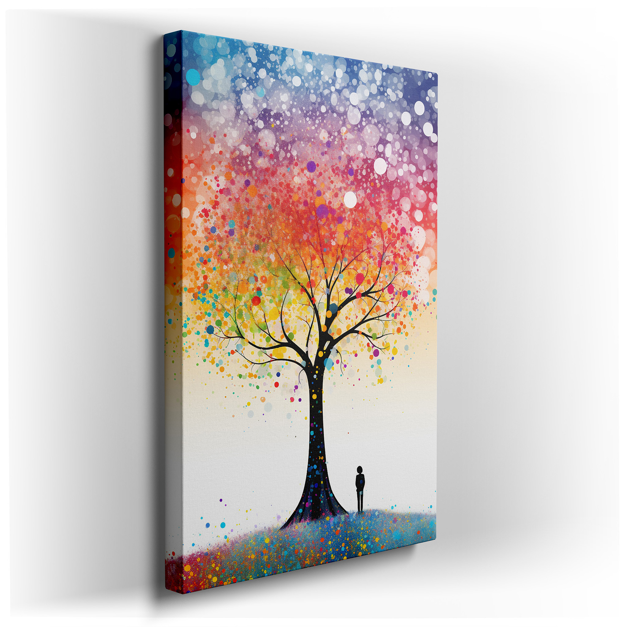 Tree of Life Wall Art: Vibrant and Symbolic Representation of Resilience and Reflection, Ideal for Home and Office