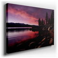Twilight Whispers by the Lake - Serene Canvas Wall Art