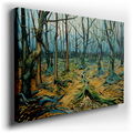 Twisted Forest Scene - Vibrant Nature Canvas Wall Art