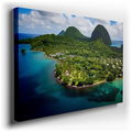 Verdant Isle Aerial Paradise - Coastal Canvas Wall Art
