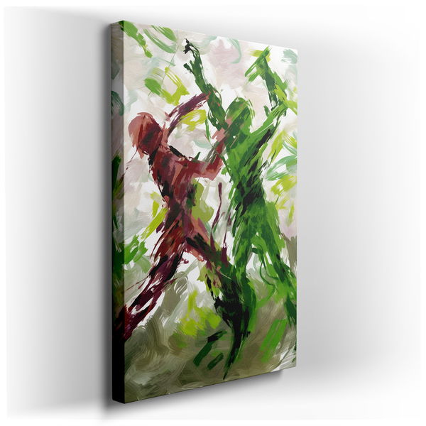 Vibrant and Energetic Dance of Colors - Canvas Wall Art