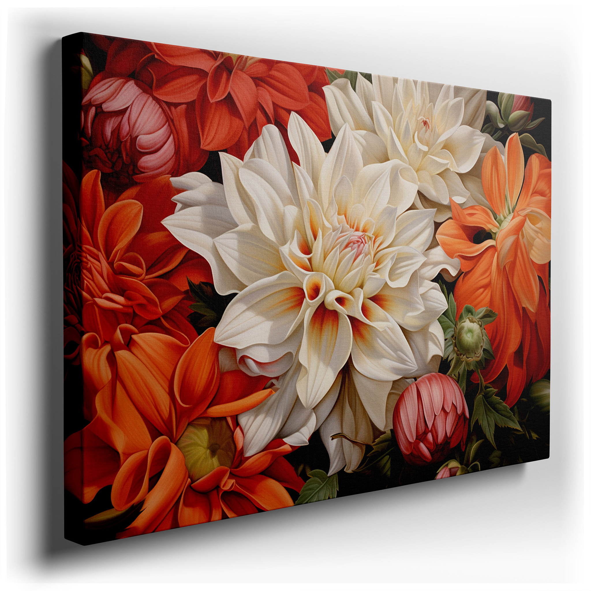 Vibrant Celebration of Nature: Floral Mastery in Large Canvas Wall Art for Home and Office Decor wrapped canvas - main