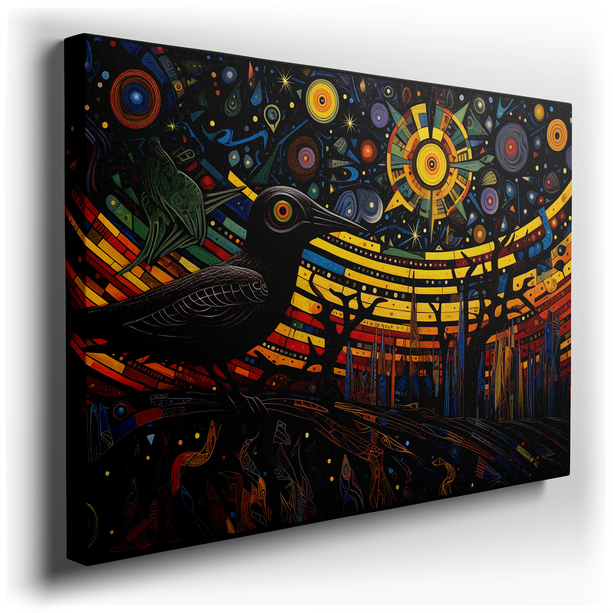 Vibrant Cosmic Exploration and Celestial Designs Large Wall Art, Canvas Wall Decor for Offices and Bedrooms wrapped