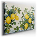 Vibrant Lemons and Delicate Florals Canvas Art for Home
