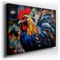 Vibrant Rooster Wall Art - Large Canvas Decor