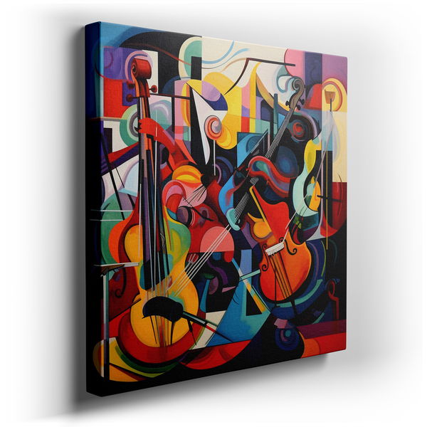 Vibrant Symphony of Strings Wall Art for Music Lovers
