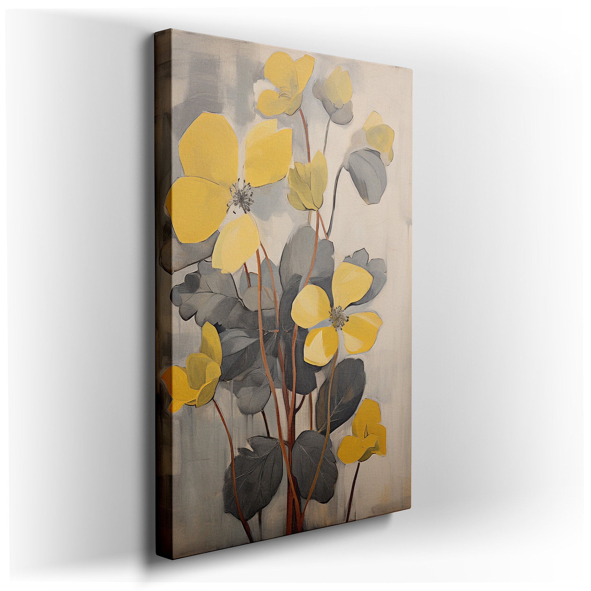 Vibrant Yellow Blooms: A Celebration of Nature's Splendor - Large Canvas Wall Art for Office, Living Room, and Bedroom