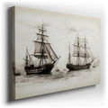Vintage Sailing Ships - Pastel Canvas Wall Art
