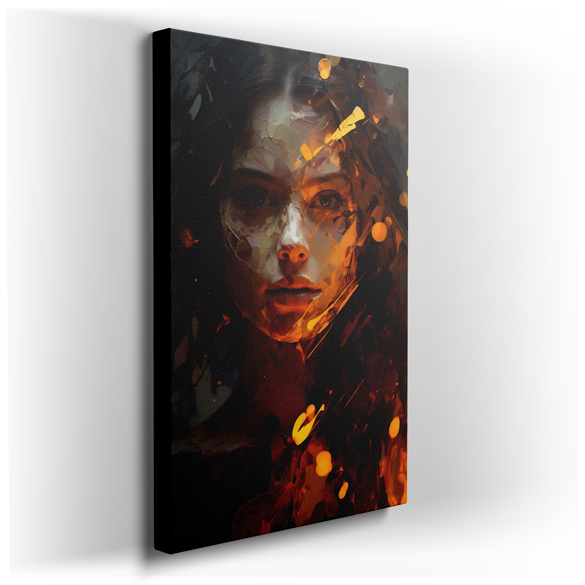 Vivid Feelings and Artistic Excellence in the Mysterious Expression of a Woman: Large Wall Art, Canvas Wall Art, Wall