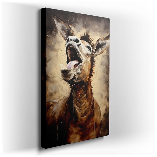 A Vibrant Donkey - Bold Colors Canvas Wall Art