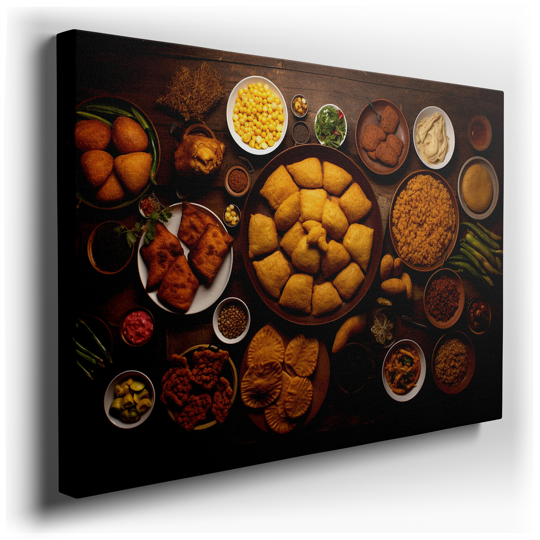 A Visual Celebration of India's Diverse Cuisine - Featuring Large Canvas Pieces Perfect for Office or Bedroom Decor