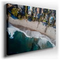 Aerial View of Tranquil Beach - Serene Seascape Canvas Wall Art