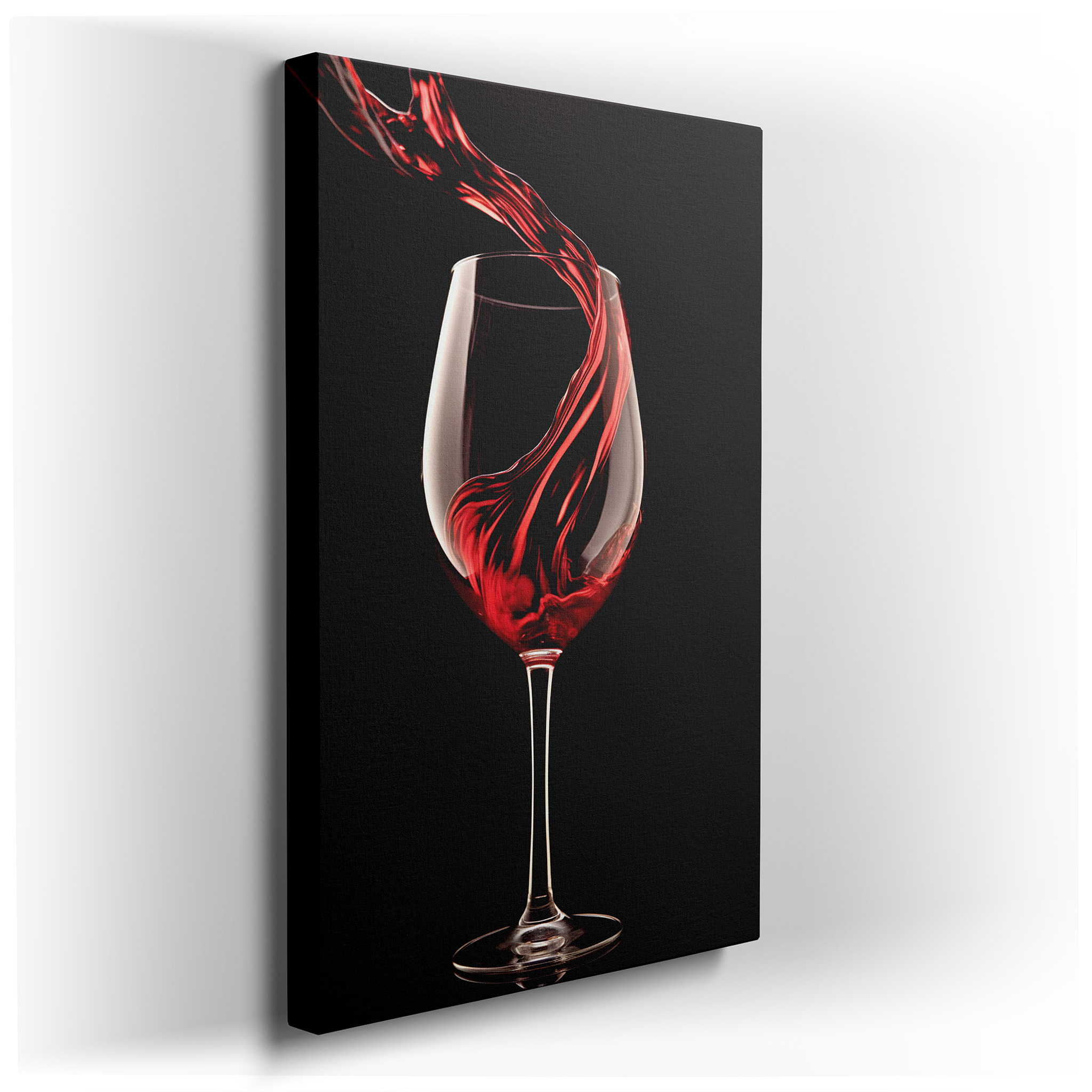 Celebrate Wine Culture with a Striking Red Splash - Large Canvas Art for Office and Bedroom Decor wrapped canvas wall