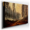 Charred Forest Resilience - Modern Nature Canvas Wall Art