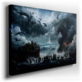 Dramatic Stormy Seascape Wall Art - Large Canvas Decor