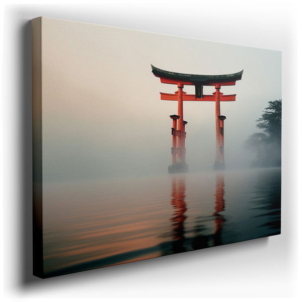 Enchanting Red Torii Gate - Serene Canvas Wall Art