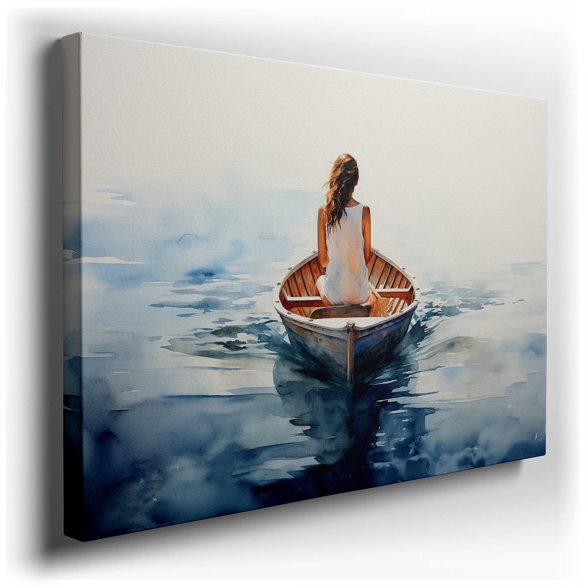 Experience Serene Tranquility with a Rustic Boat at Dawn - Embrace Peaceful Nature and Reflection. Ideal for Home or
