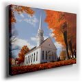 Serene Autumn Day - Vibrant Foliage Canvas Wall Art