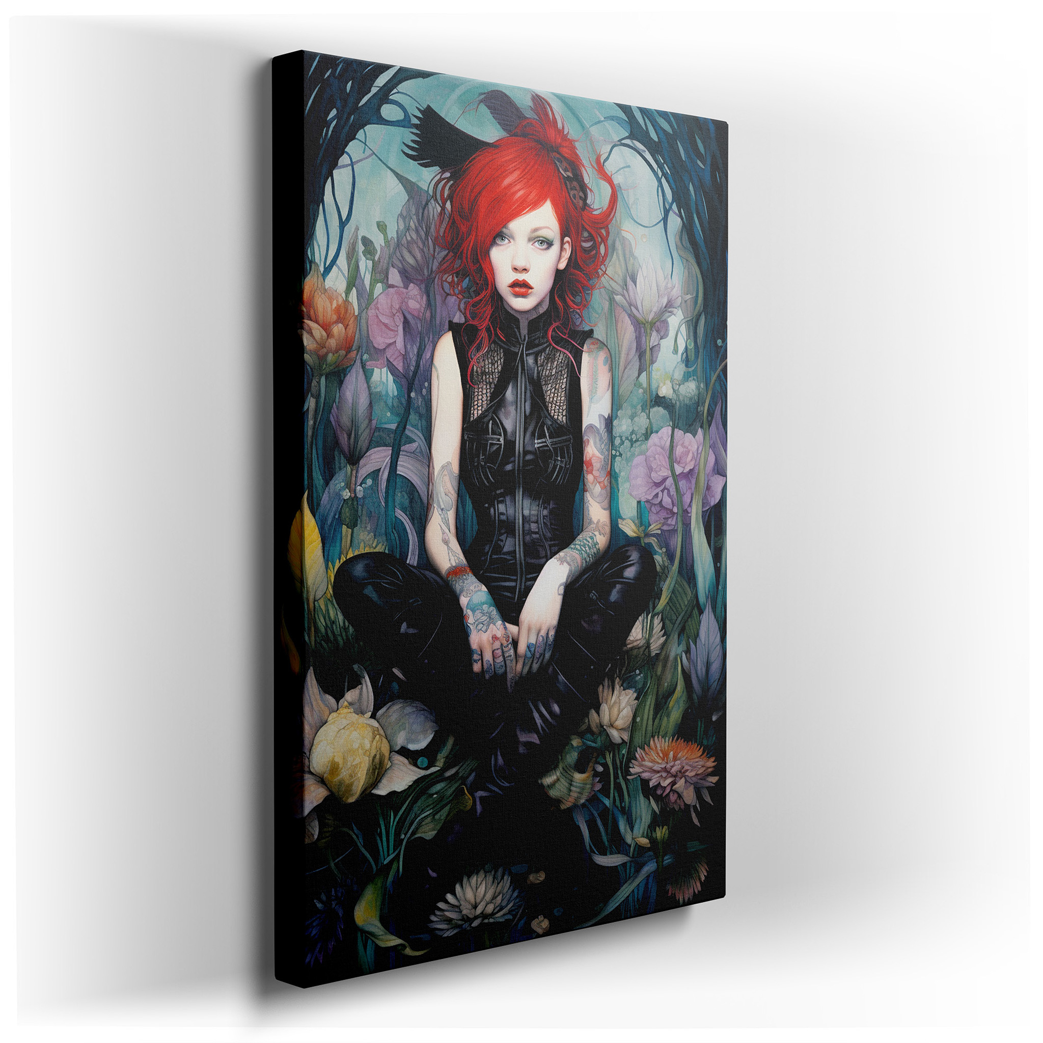 "Serene Strength in Nature's Embrace" - A Vivid Display of Individuality and Harmony. Large Canvas Wall Art for Home