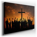 Sunset of Hope and Unity - Large Canvas Wall Art