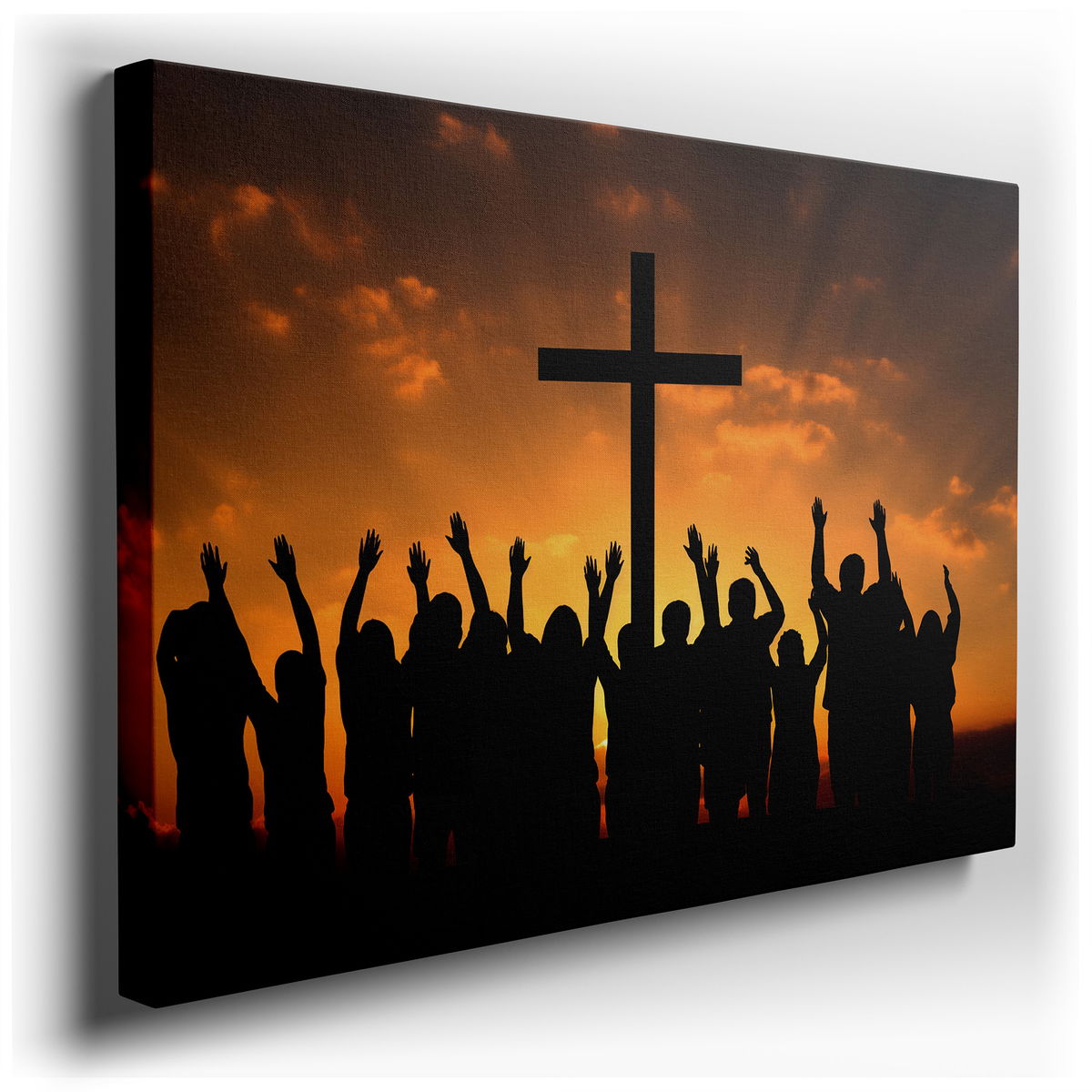 Sunset of Hope and Unity - Large Canvas Wall Art