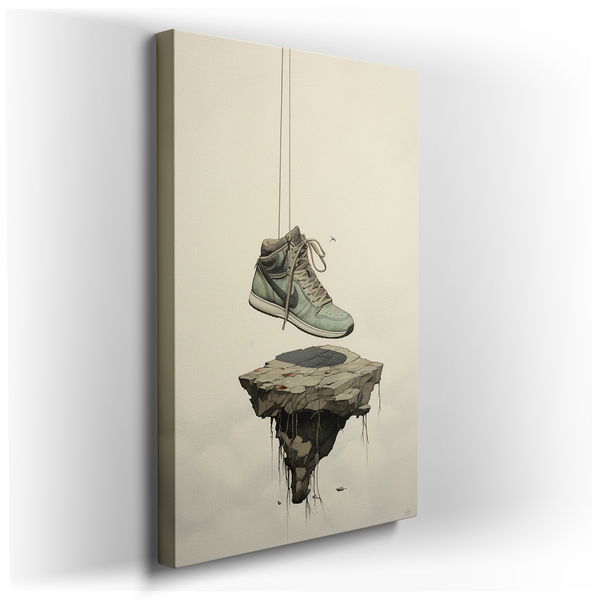 Surreal Elegance - Vintage Nike Sneaker Canvas Wall Art